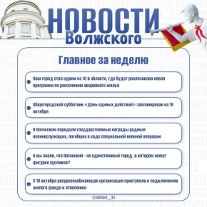 Вот и подошла к концу ещё одна городская неделя